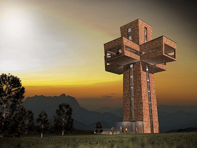 Jakobskreuz on Buchensteinwand
